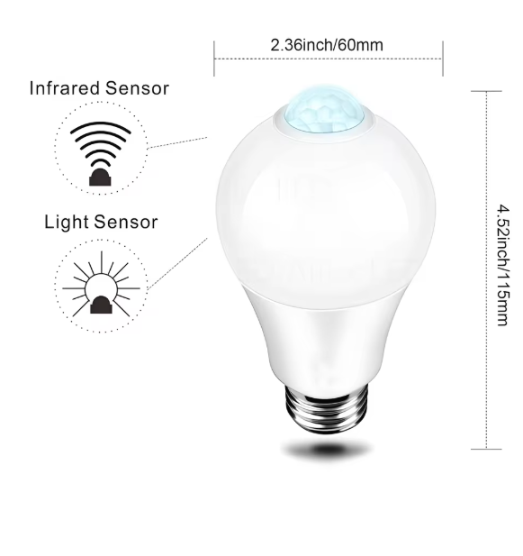 Lampe LED avec détecteur de mouvement .