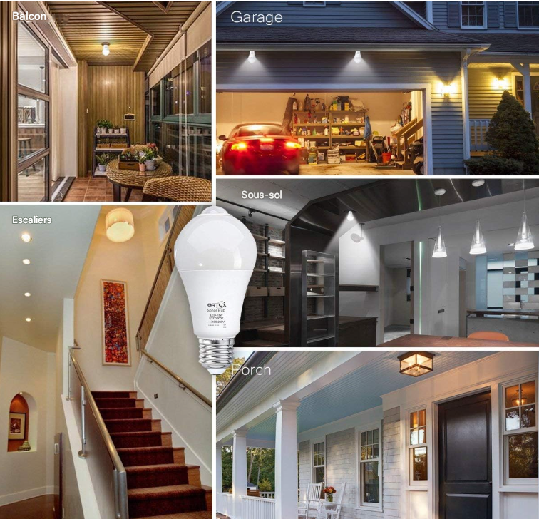Lampe LED avec détecteur de mouvement .