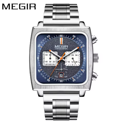 Montre à quartz carrée pour homme.