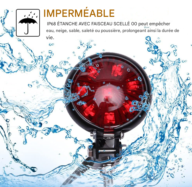 Feu de Stop arrière à LED pour motos.