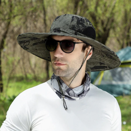Chapeau camouflage 3 en 1 avec protection UV.