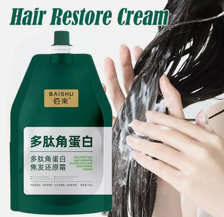 Crème capillaire à la kératine.