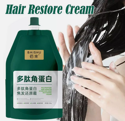 Crème capillaire à la kératine.