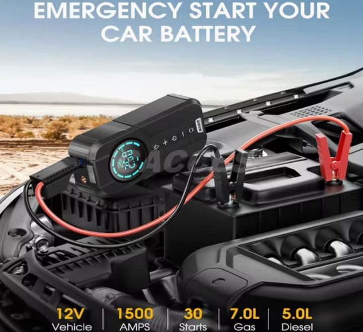 Démarreur portable Voiture 4 en 1 .