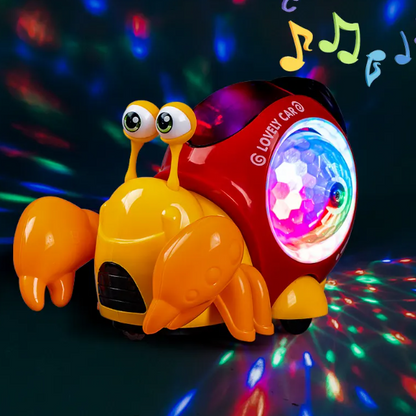 Jouet musical interactif en forme de crabe à LED