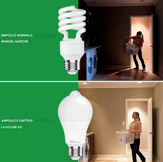 Lampe LED avec détecteur de mouvement .