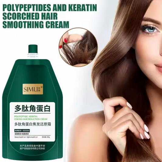 Crème capillaire à la kératine.