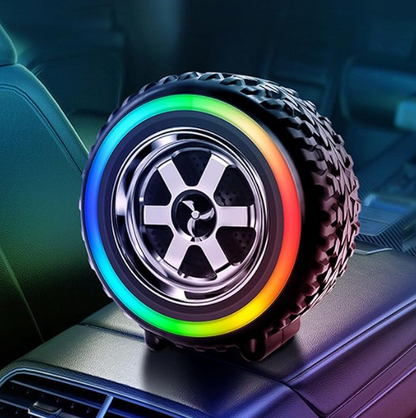 Haut-Parleur Portable en Forme de Roue de Voiture.