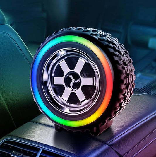 Haut-Parleur Portable en Forme de Roue de Voiture.