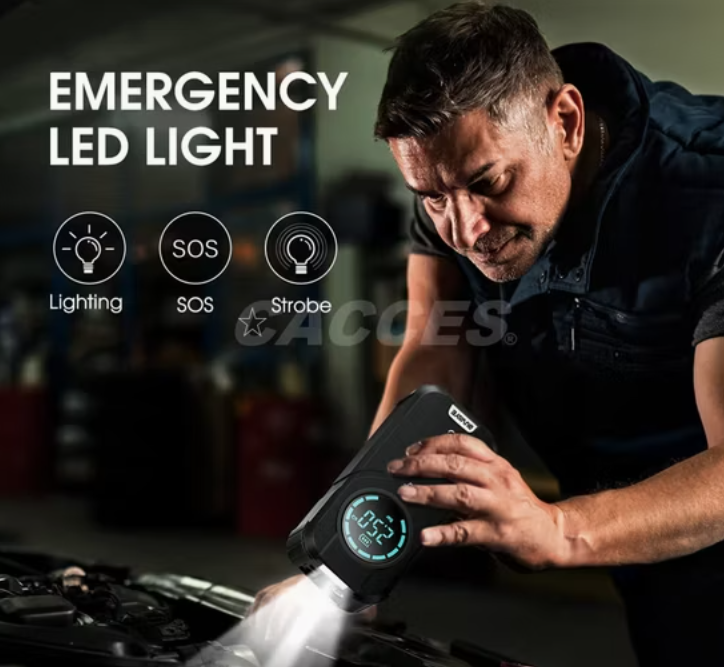 Démarreur portable Voiture 4 en 1 .