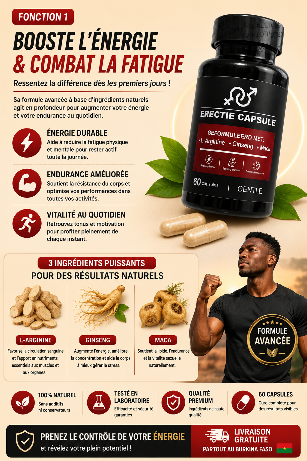 ERECTIE CAPSULE - Améliorez vos performances, votre énergie et votre confiance en vous