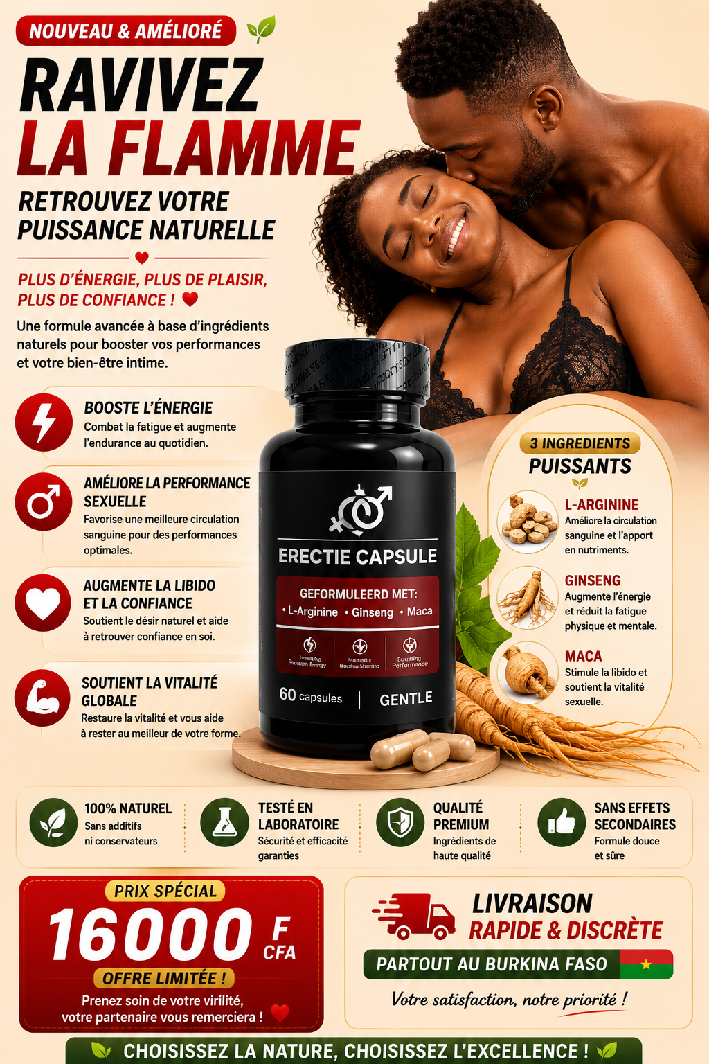 ERECTIE CAPSULE - Améliorez vos performances, votre énergie et votre confiance en vous