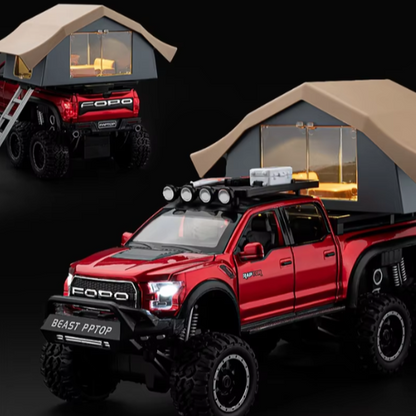 Modèle de camionnette F150 avec compartiment touristique.