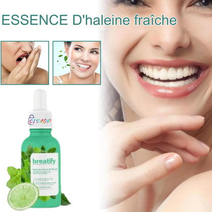 Gouttes contre la mauvaise haleine et les dents jaunes