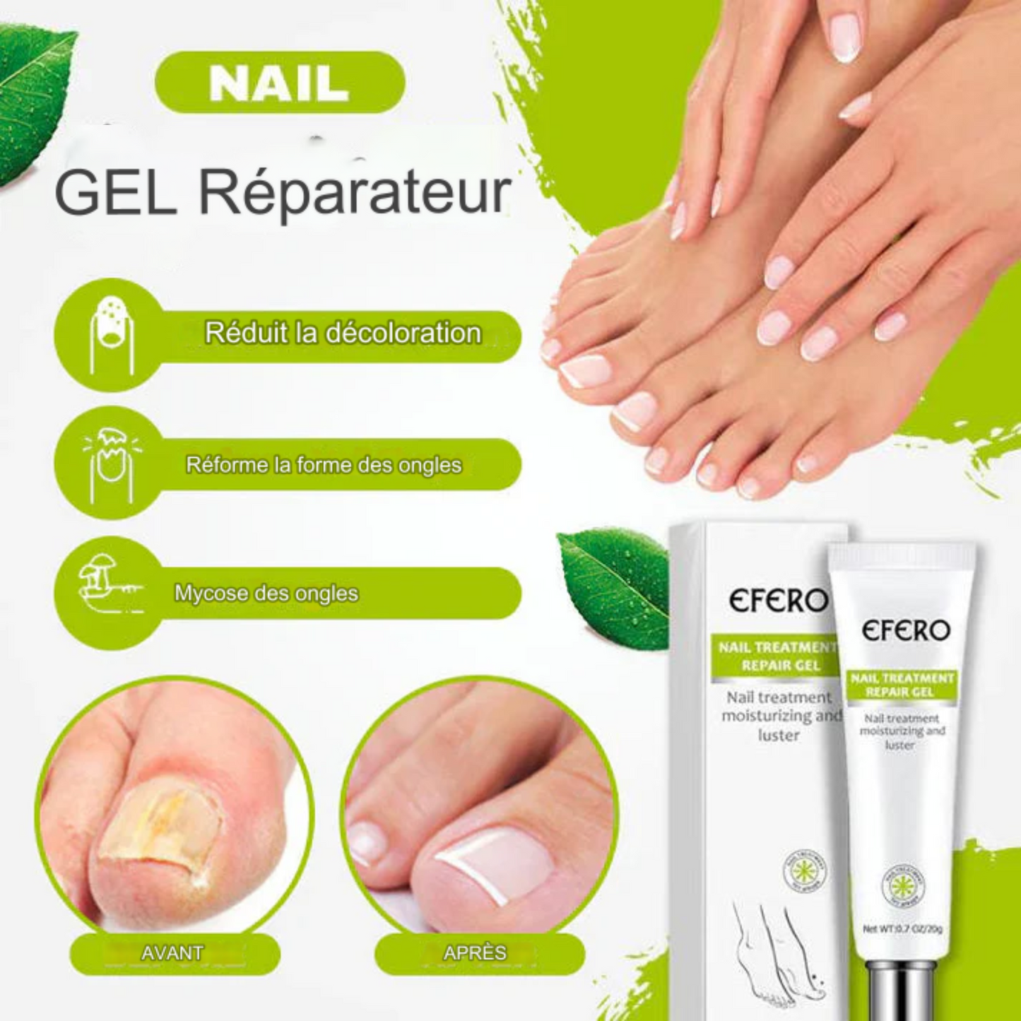 EFERO - Gel anti-fongique des ongles.