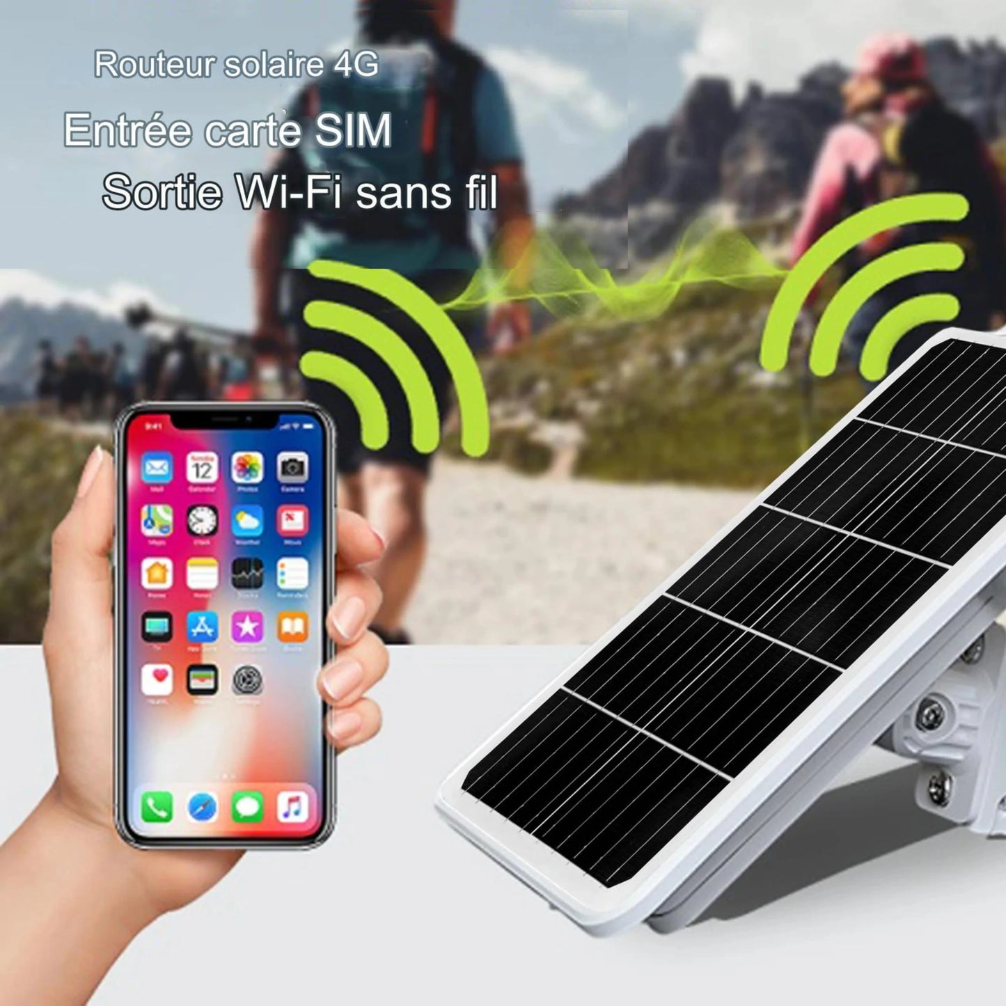 Routeur Extérieur 4G Solaire avec Carte SIM.