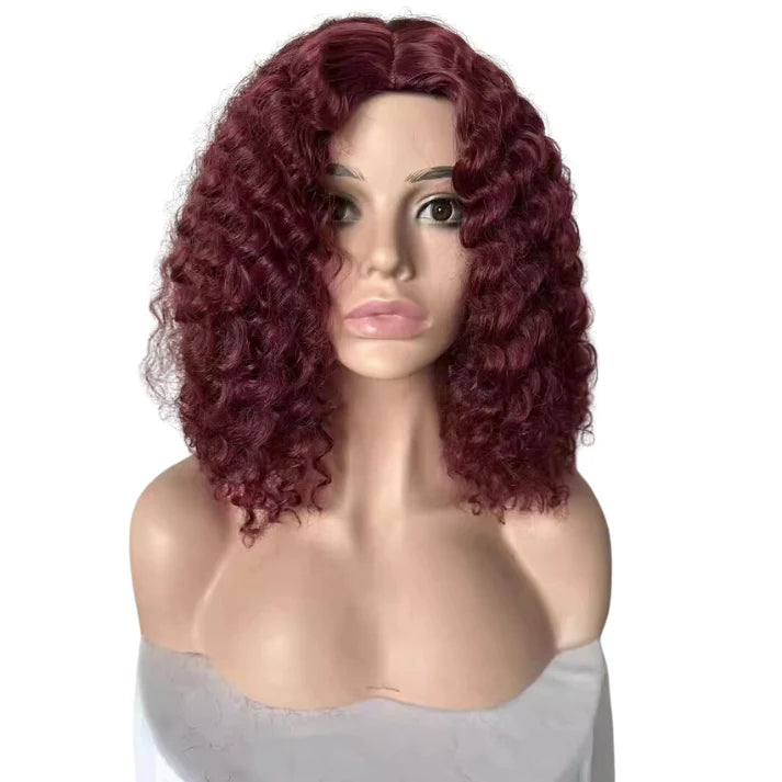 Wear matchs Go-Perruques Bob Deep Wave pour femmes, densité de cheveux