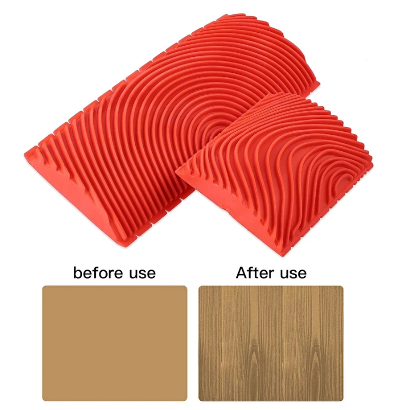 Outil De Peinture En Caoutchouc Effet Bois.