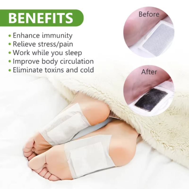 Patch Détox Pour Éliminer Les Toxines De Façon Naturelle Pour Les Pieds.
