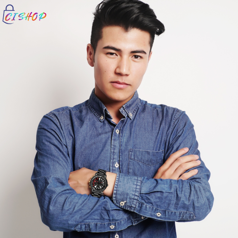 SANDA-Montre 3D à Quartz Pour Homme.