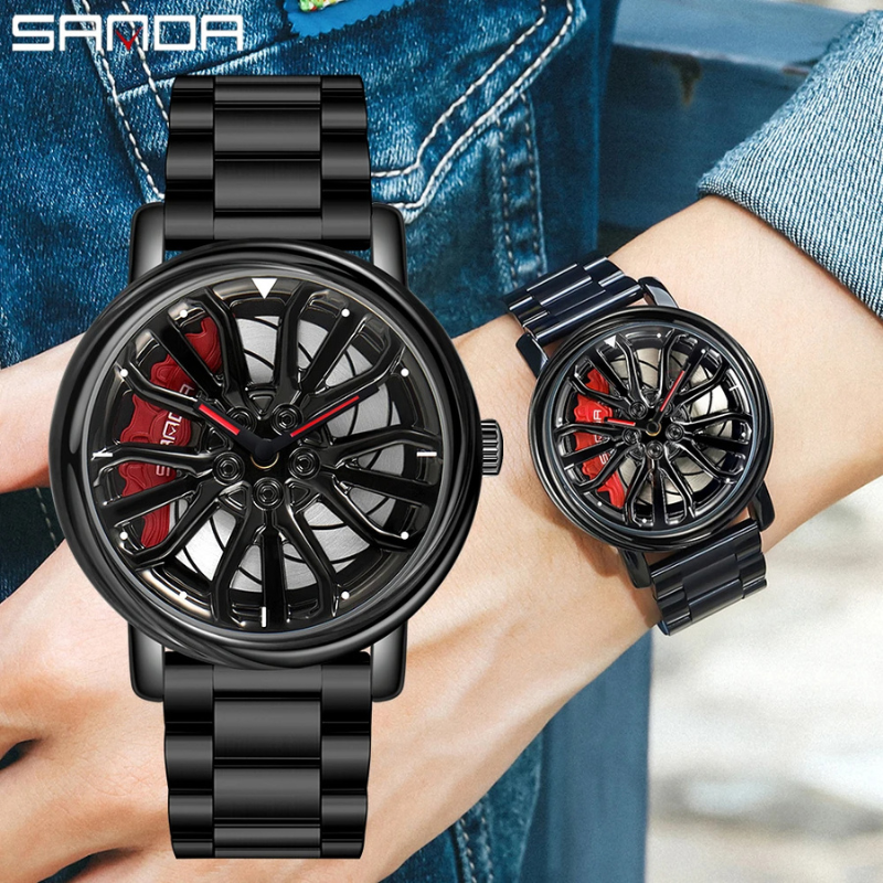 SANDA-Montre 3D à Quartz Pour Homme.
