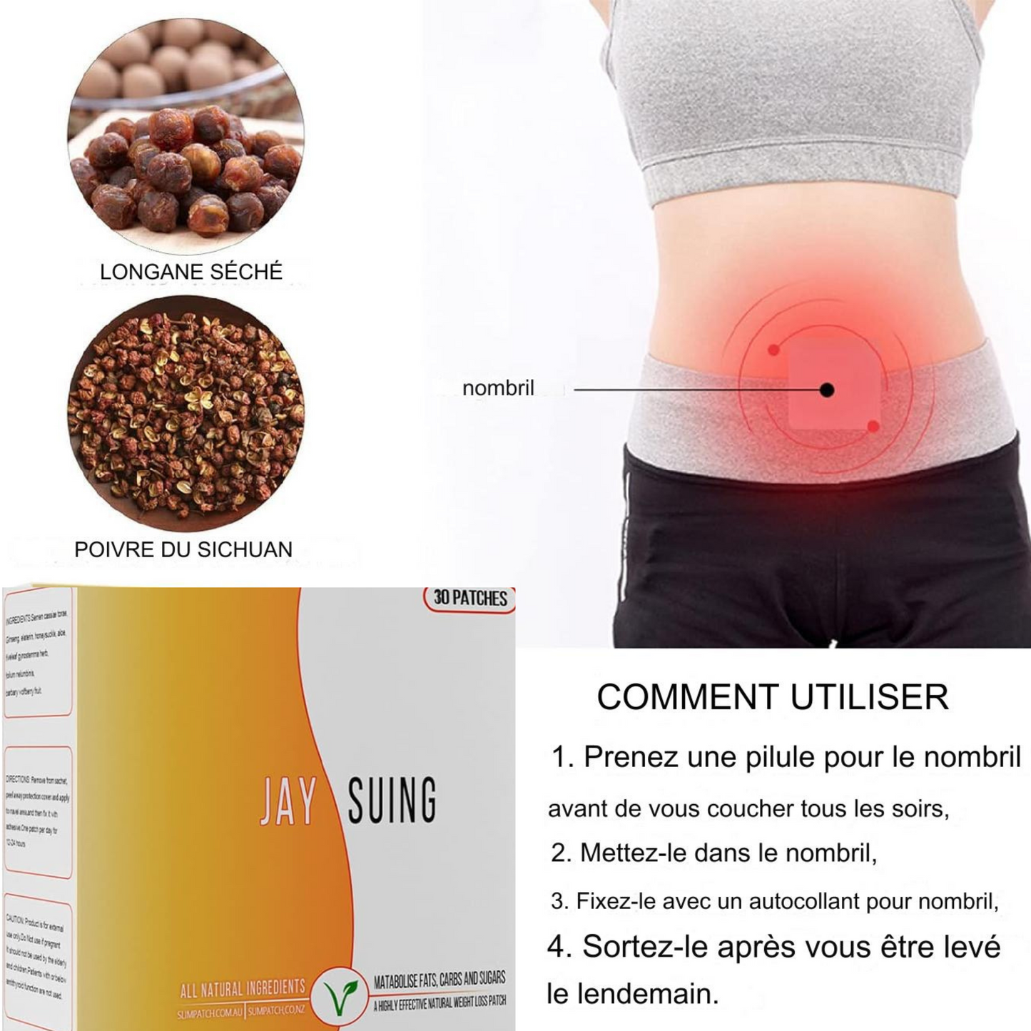 Patch amincissant et brûle les graisses du corps