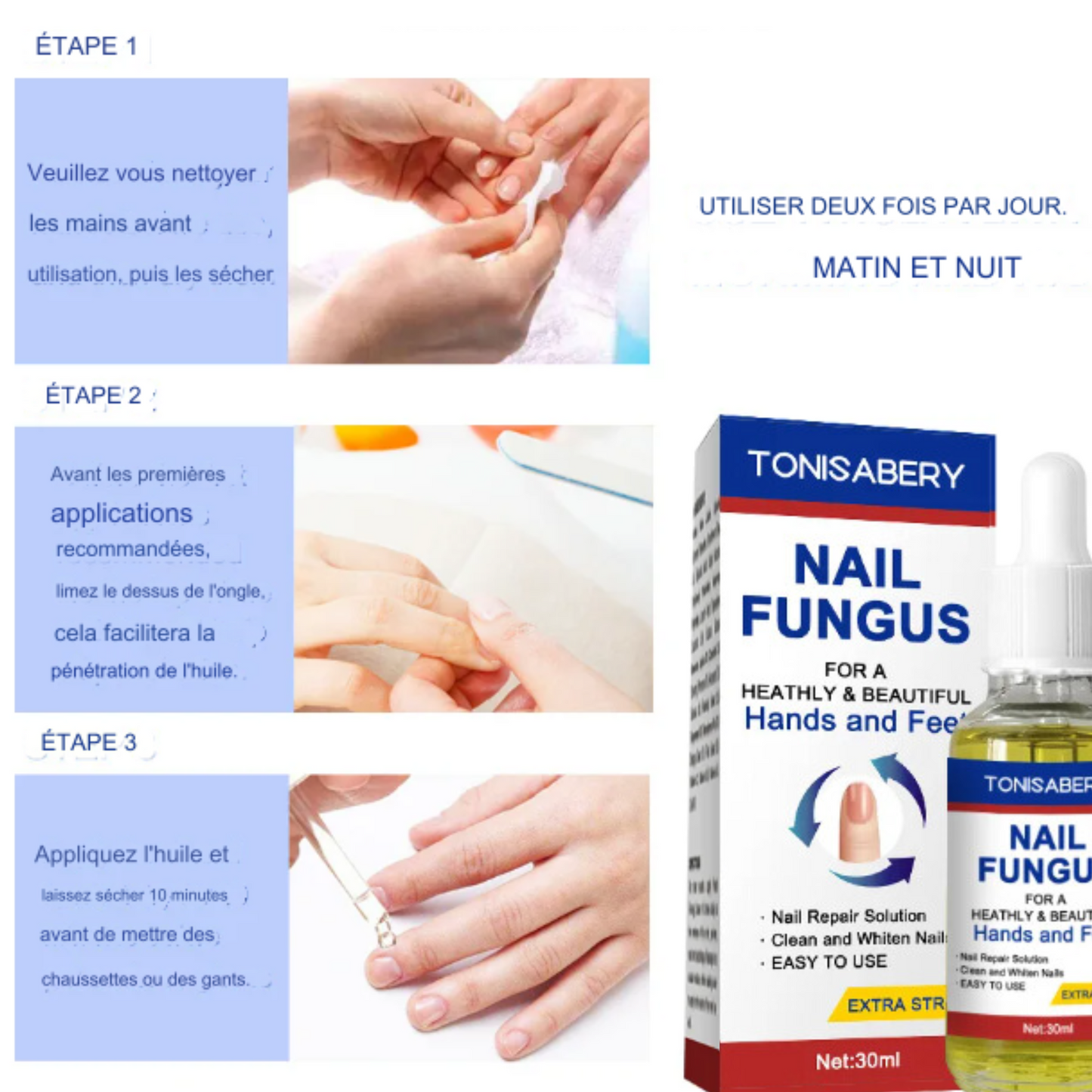 Sérum à ongles antifongique et anti-infectieux