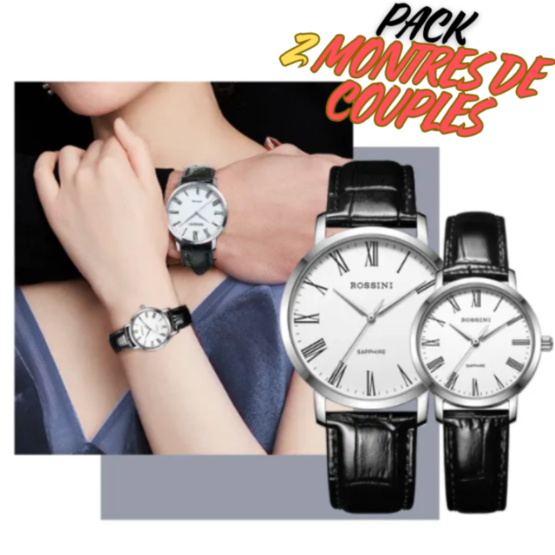 ROSSINI-Pack de 2 montres de couples.