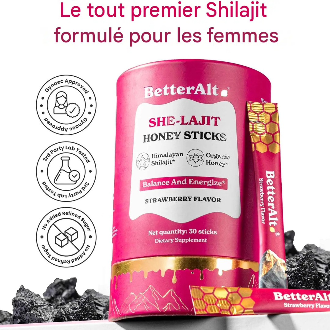 🌸 She-Lajit Honey Sticks – Énergie, Vitalité & Bien-Être Féminin au Quotidien Burkina
