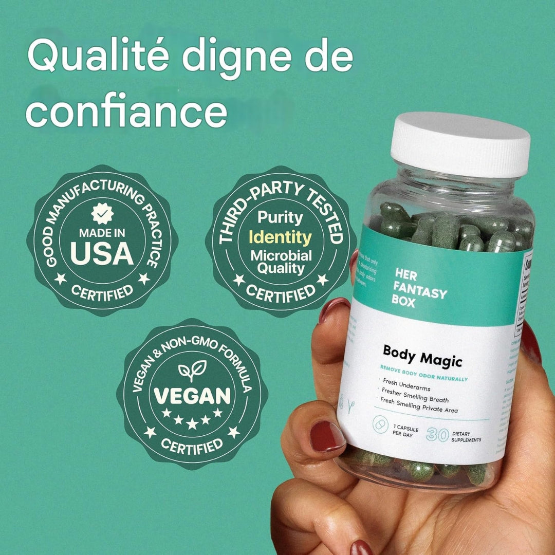 Body Magic – Gélules Détox pour Haleine Fraîche & Corps Frais.