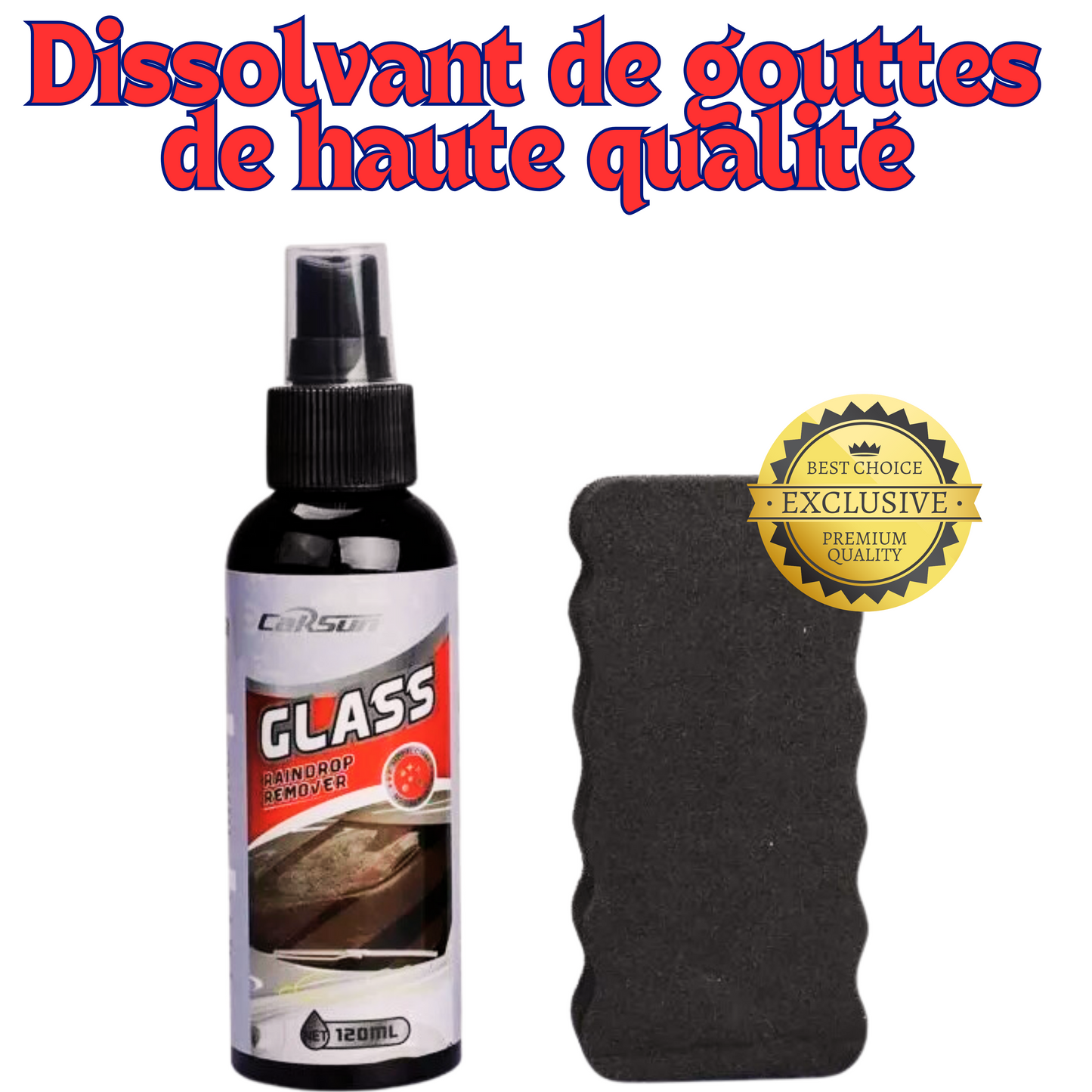 Carson dissolvant de gouttes pour verre 120 ml.