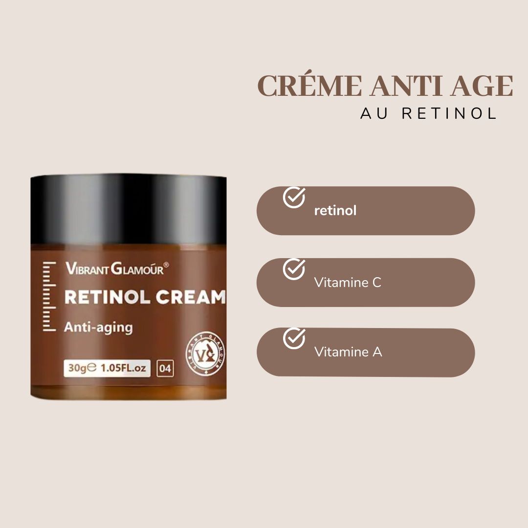 Crème de visage anti age au rétinol.