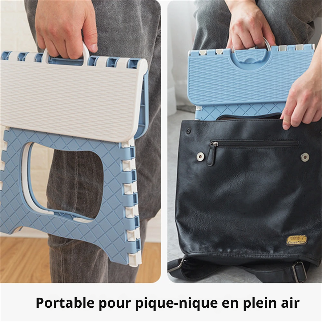 Tabouret pliant avec poignée portable pliable