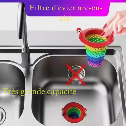 Panier passoire monstre arc-en-ciel de cuisine
