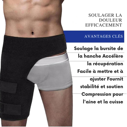 Manchon de compression de cuisse pour attelle de hanche, ischio-jambiers