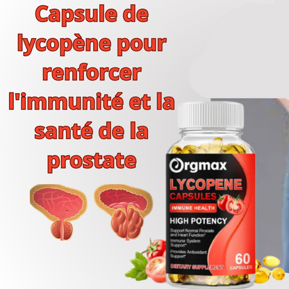 Capsule de lycopène pour renforcer l'immunité et la santé de la prostate.