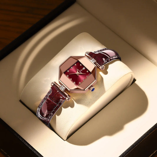 Montre à quartz de luxe pour filles