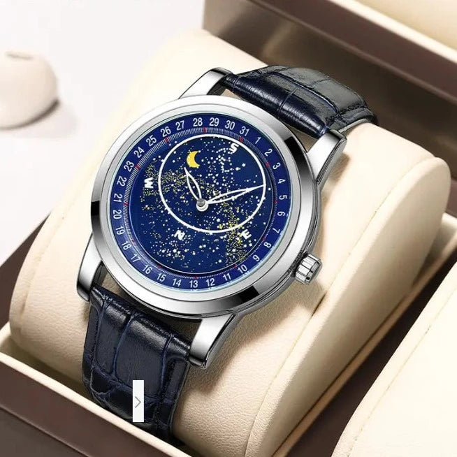 Montre-bracelet étanche en cuir pour homme TESTE