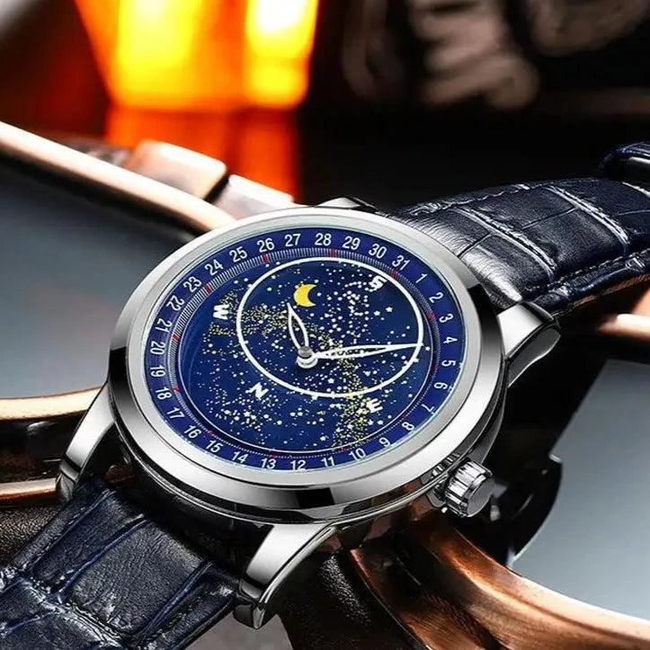 Montre-bracelet étanche en cuir pour homme TESTE