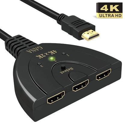 Commutateur HDMI 4K à 3 ports.