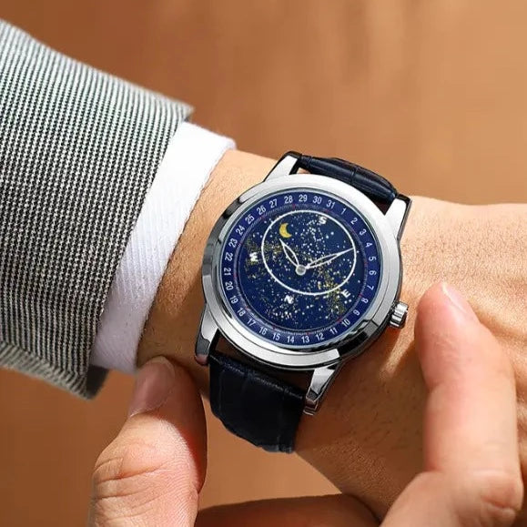 Montre-bracelet étanche en cuir pour homme TESTE