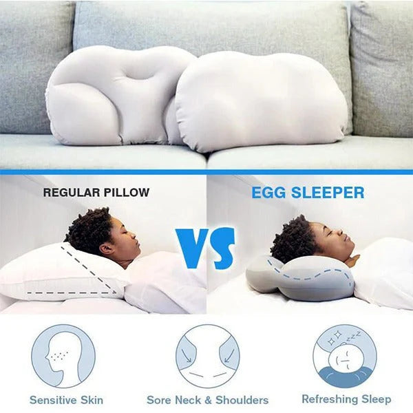 Oreiller TheraRx Egg Sleeper ultra doux et ultra confortable.