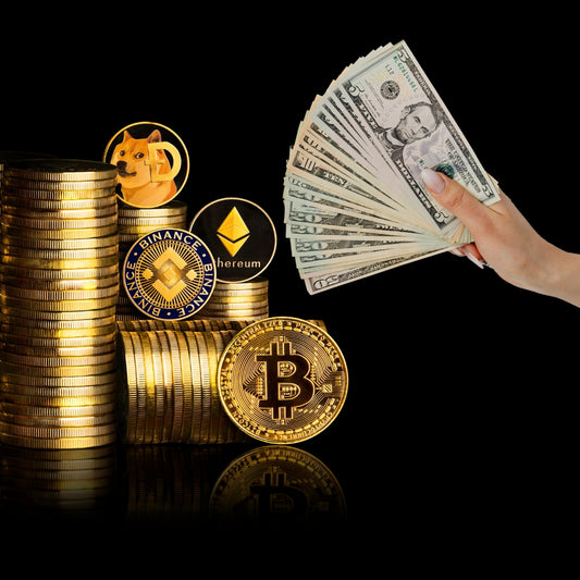 Pièce de monnaie Bitcoin magique et puissante.