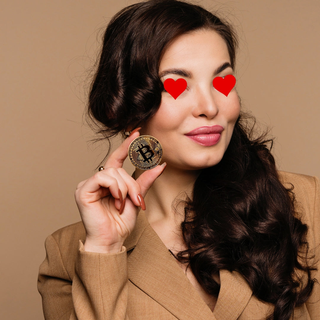 Pièce de monnaie Bitcoin magique et puissante.