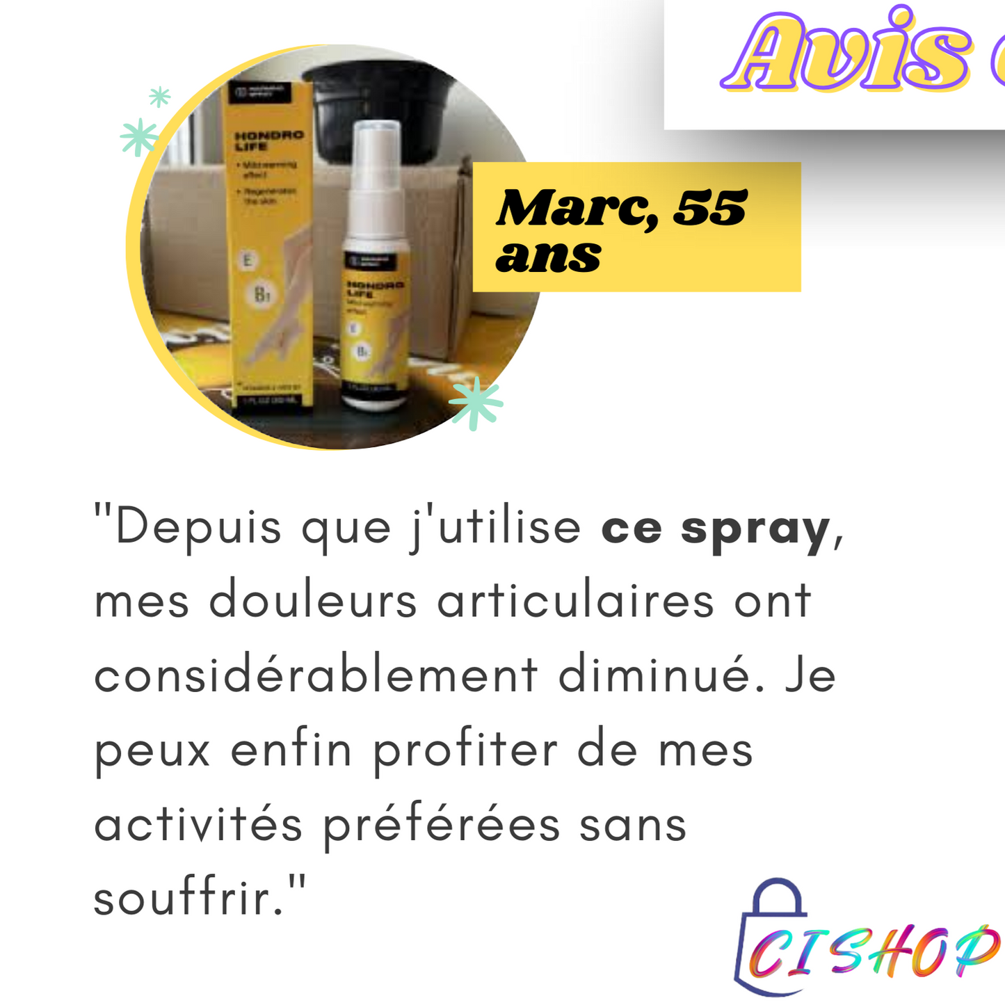 Spray anti gonflement et douleur