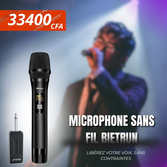 🎤 Microphone Sans Fil Bietrun – La Liberté de la Performance, La Clarté du Son 🎤