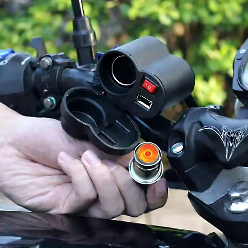 Chargeur USB Moto Avec Prise Allume-Cigare