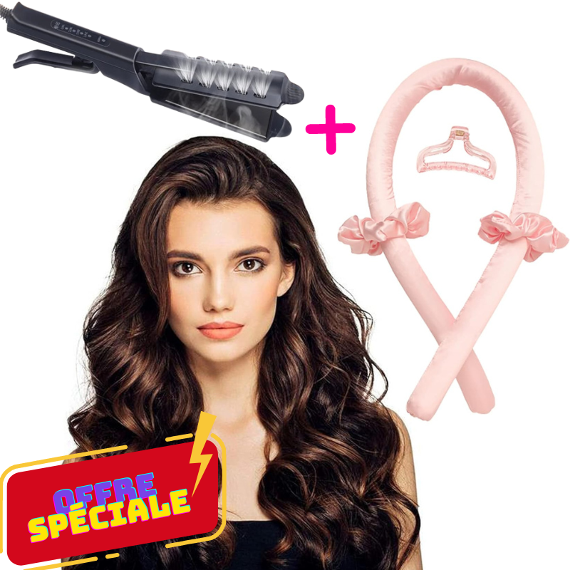 Pack complète de cheveux- Lisseur ionique et Bandeau de tige.