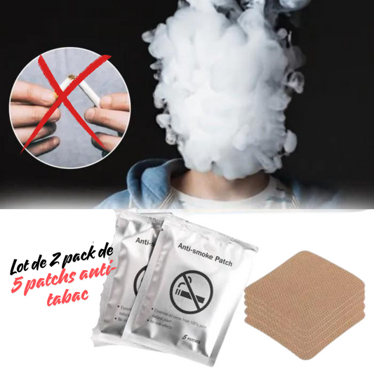 Pack de 2 paquets de 5 patchs anti-tabac efficaces.