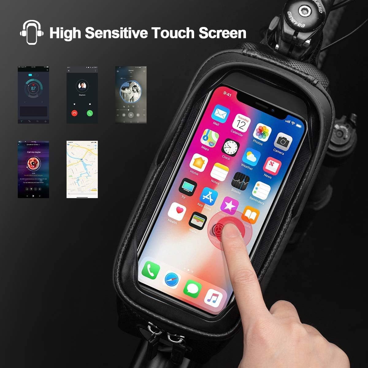 Support smartphone écran tactile pour vélos et motos.